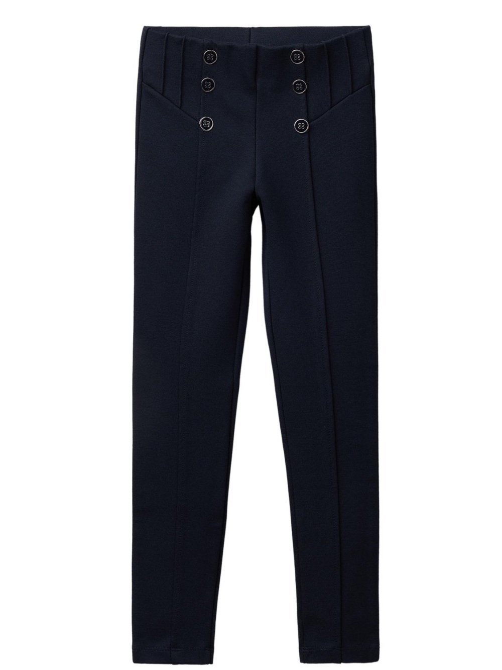 ZARA girl‘s dark blue ponte button appliqué leggings